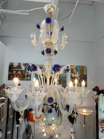  Studio Artists Fleur di Lis Venetian Chandelier