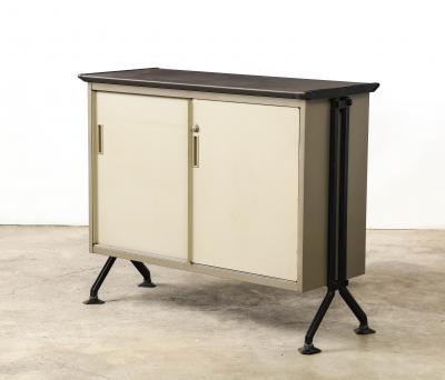  Studio B B P R Steel Cabinet with Sliding Doors by B B P R for Olivetti Italy c 1960