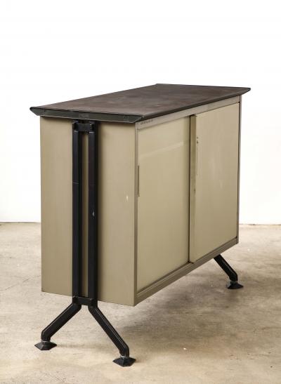  Studio B B P R Steel Cabinet with Sliding Doors by B B P R for Olivetti Italy c 1960