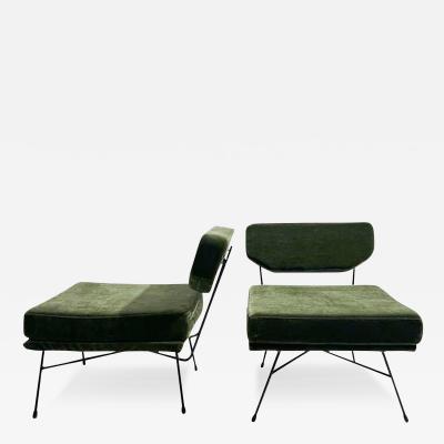  Studio BBPR Mid Century Modern Pair of Elettra Armchairs by Studio BBPR for Arflex 1950s