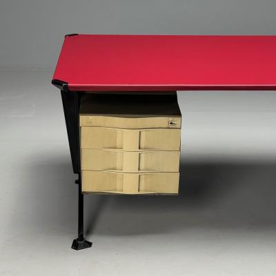  Studio BBPR Studio BBPR Olivetti Italian Mid Century Modern Desk Metal 1950s