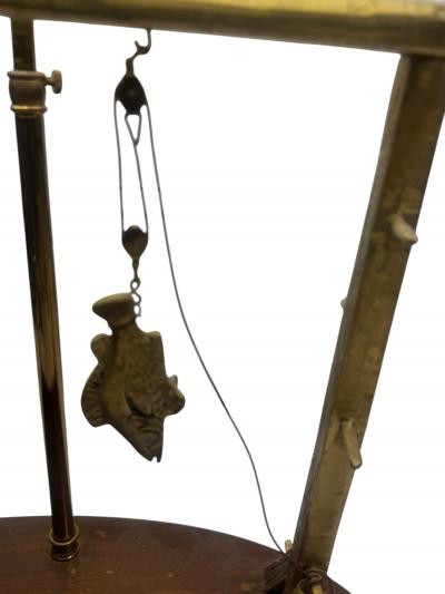  Studio J McDonald ARTIST SIGNED BRASS SCULPTURAL SHARK GROUPER FISH CATCH SCALE LAMP