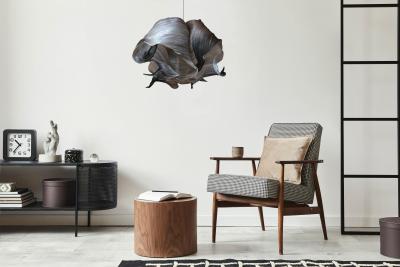  Studio Mirei Modern Fabric Pendant Hand Painted Light Nebula 60cm by Studio Mirei In Stock