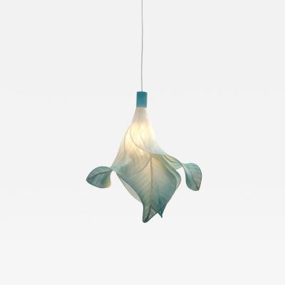  Studio Mirei Modern Fabric Pendant Hand Painted Light Sirenetta by Studio Mirei