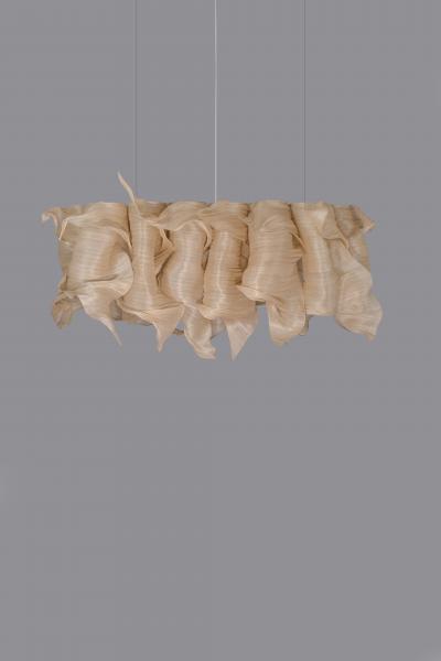  Studio Mirei Modern Fabric Pendant Light Nebula Grande Rectangular 150 cm By Studio Mirei