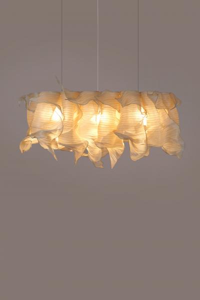  Studio Mirei Modern Fabric Pendant Light Nebula Grande Rectangular 150 cm By Studio Mirei