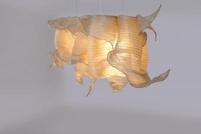  Studio Mirei Modern Fabric Pendant Light Nebula Grande Rectangular 150 cm By Studio Mirei