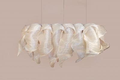  Studio Mirei Modern Fabric Pendant Light Nebula Grande Rectangular 150 cm By Studio Mirei