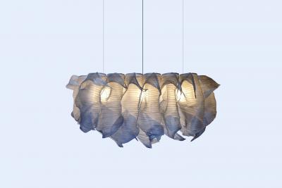  Studio Mirei Modern Pendant Light Nebula Grande Rectangular 150cm Handpainted by Studio Mirei