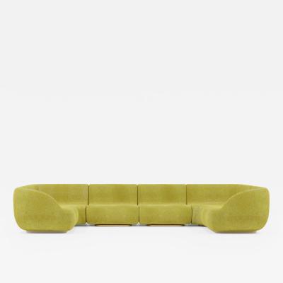  Studio SORS Canap U sofa in golden pulp chenille wool