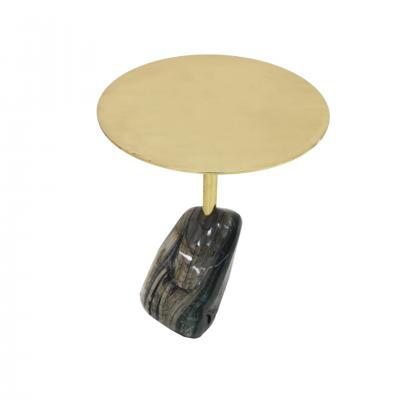 Studio Superego Superego Studio Brass and Agate Italian Side Table