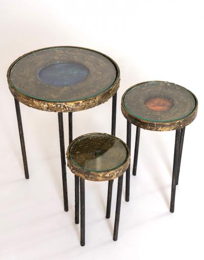  Studio Van den Akker Moon Pool Nesting Tables by James Bearden for Studio Van den Akker