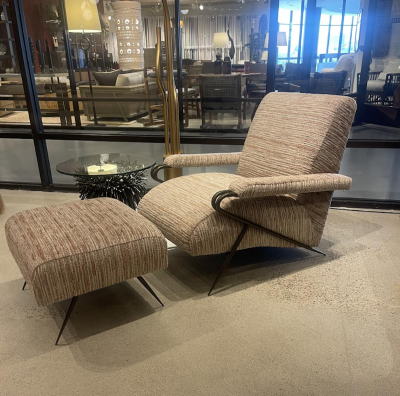  Studio Van den Akker The Collette Club Chair and Ottoman by Studio Van den Akker