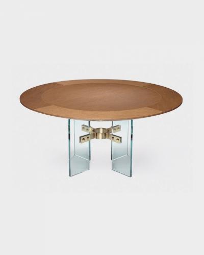  Studio Van den Akker The Jules Center Dining Table by Studio Van den Akker with Resin and Metal