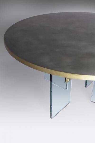  Studio Van den Akker The Jules Center Dining Table by Studio Van den Akker with Resin and Metal
