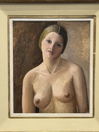  Sue et Mare Art Deco Portrait of a Nude Woman Oil on Board Compagnie des Arts Fran ais