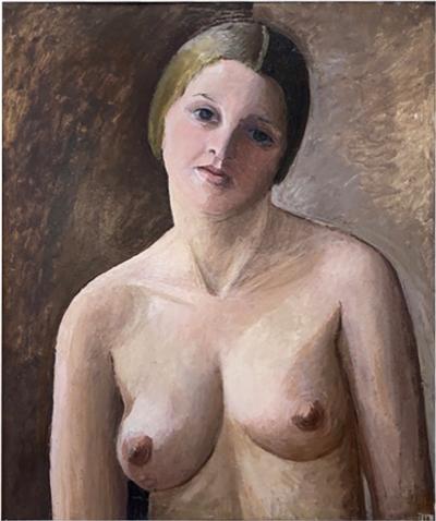  Sue et Mare Art Deco Portrait of a Nude Woman Oil on Board Compagnie des Arts Fran ais