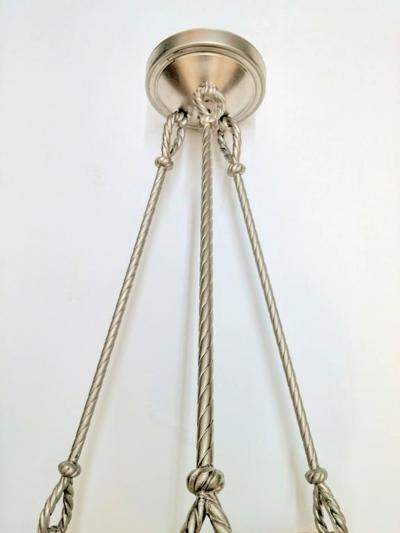  Sue et Mare French Art Deco Alabaster Rope Pendant Chandelier LU161924755463