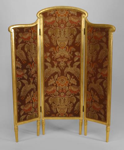  Sue et Mare French Art Deco Low 3 Fold Gilt Screen