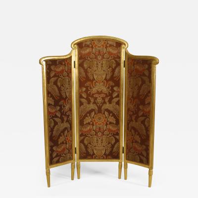  Sue et Mare French Art Deco Low 3 Fold Gilt Screen