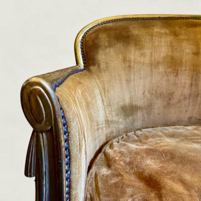 Sue et Mare French Art Deco Small Giltwood Sofa attributed to Sue et Mare circa 1925