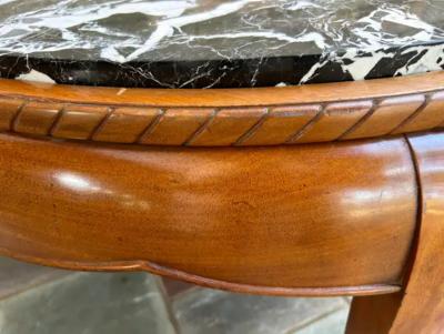  Sue et Mare Magnificent Sue et Mare Marble Mahogany Coffee Table Art Deco