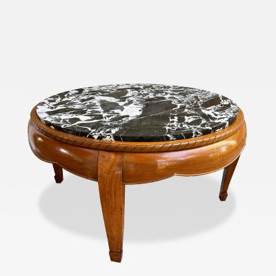  Sue et Mare Magnificent Sue et Mare Marble Mahogany Coffee Table Art Deco