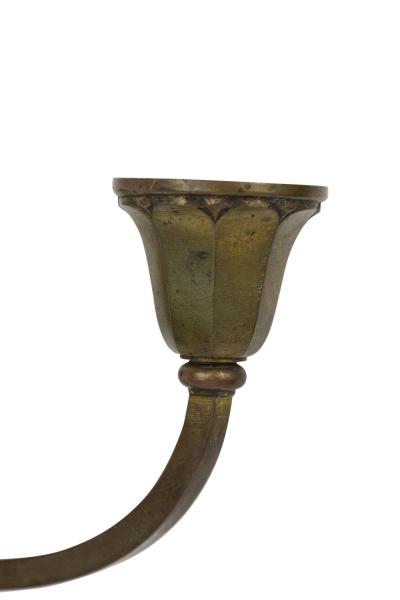  Sue et Mare Pair of French Art Deco Bronze Two Light Wall Sconces by Sue et Mare