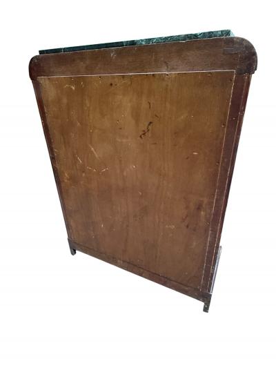  Sue et Mare RARE ELEGANT FRENCH ART DECO MARBLE FLAME MAHOGANY CABINET BY SUE ET MARE