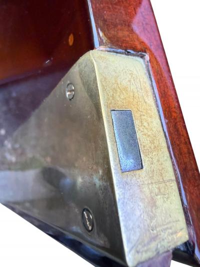  Sue et Mare RARE ELEGANT FRENCH ART DECO MARBLE FLAME MAHOGANY CABINET BY SUE ET MARE