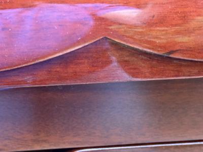  Sue et Mare RARE ELEGANT FRENCH ART DECO MARBLE FLAME MAHOGANY CABINET BY SUE ET MARE