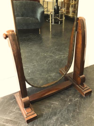  Sue et Mare Sue et Mare exceptional documented carved and silvered standing mirror