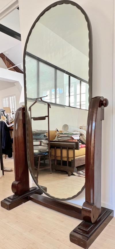  Sue et Mare Sue et Mare rarest documented solid mahogany Psyche mirror