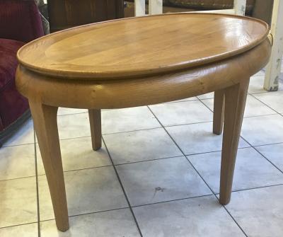  Sue et Mare Sue et Mare refined blond oak art deco coffee table