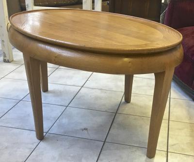  Sue et Mare Sue et Mare refined blond oak art deco coffee table