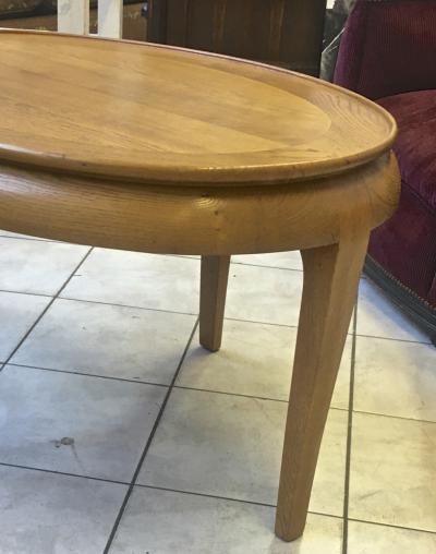  Sue et Mare Sue et Mare refined blond oak art deco coffee table