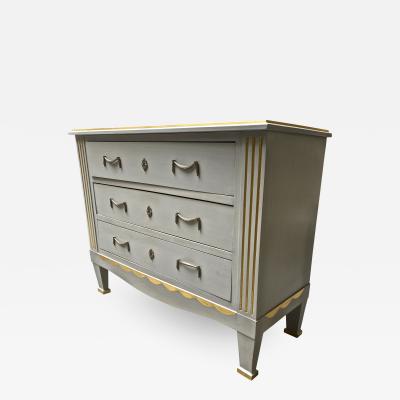  Sue et Mare Sue et Mare superb early Art Deco chest of drawers with silver bronze hardware