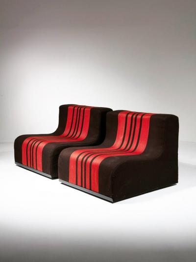  Superstudio Pair of Sofo Lounge Chairs by Superstudio for Poltronova