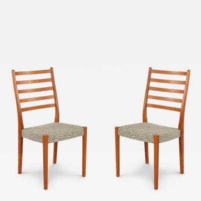  Svegards Markaryd Svegards Markaryds Swedish Modern Teak Leopard Print Upholstered Dining Chairs