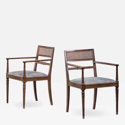 Svenska M belfabrikern Axel Einar Hjorth Pair of Armchairs for SMF Bodafors Sweden 1920s