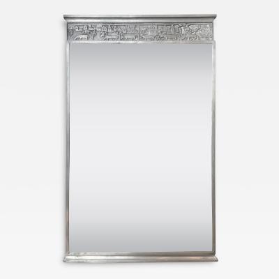  Svenskt Tenn Charming Mirror with Pewter Frame by Nils Fougstedt for Svenskt Tenn