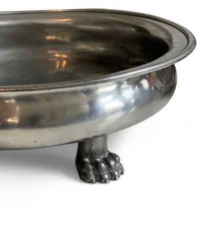 Svenskt Tenn Footed Bowl with Engraving in Pewter by Svenst Tenn