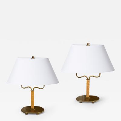  Svenskt Tenn Pair of Bouillotte Desk Table lamps by Josef Frank