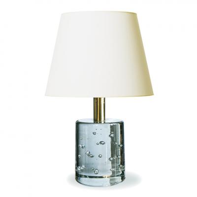  Svenskt Tenn Rare Pair of Cylindrical Bubble Glass Lamps by Josef Frank