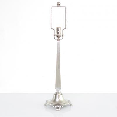 Svenskt Tenn SWEDISH ART DECO PEWTER LAMP BY SVENSKT TENN SIGNED 1933 STOCKHOLM 