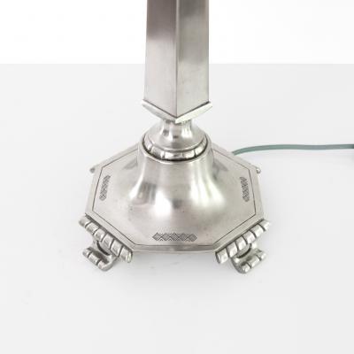  Svenskt Tenn SWEDISH ART DECO PEWTER LAMP BY SVENSKT TENN SIGNED 1933 STOCKHOLM 