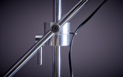  Swisslamps International AG Swiss Lamps International Haloprofil Adjustable Chrome Floor Lamp 1970s