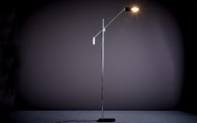  Swisslamps International AG Swiss Lamps International Haloprofil Adjustable Chrome Floor Lamp 1970s