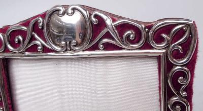  Syner Beddoes Antique English Edwardian Classical Sterling Silver Picture Frame 1901