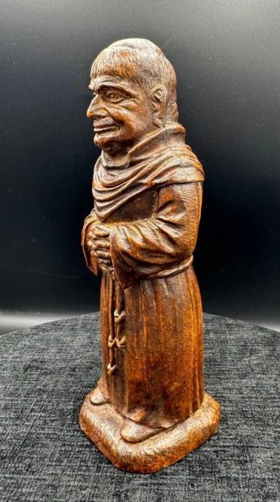  Syracuse Ornamental Co Carved Smiling Monk Corkscrew